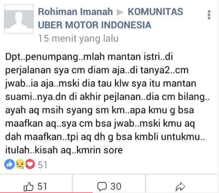 12 Momen driver ojek online ketemu mantan ini bikin tepuk jidat