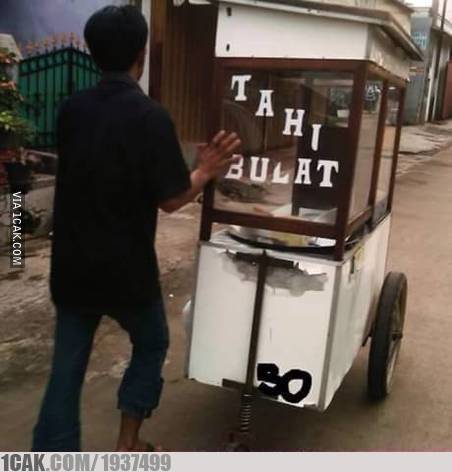 10 Kata-kata lucu di gerobak gorengan ini bikin gagal paham