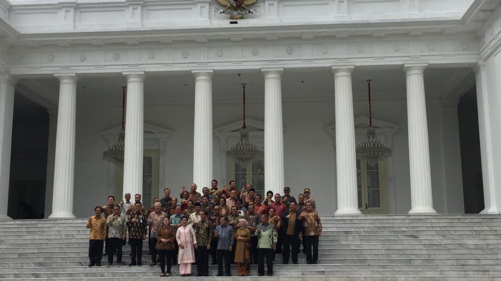 5 Momen perpisahan Jokowi-JK dan menteri Kabinet Kerja