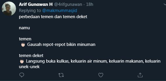 10 Cuitan lucu beda teman biasa vs dekat saat bertamu