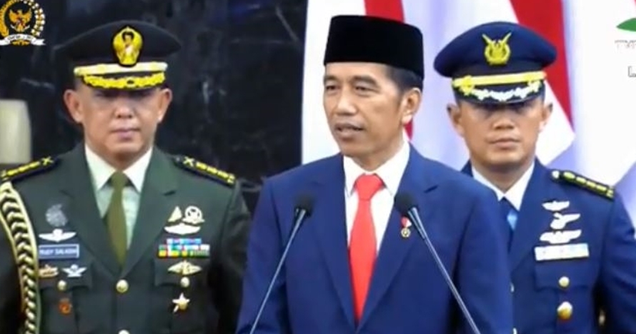Resmi dilantik, Jokowi tutup pidato dengan peribahasa Bugis