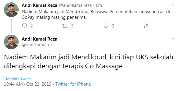 Nadiem Makarim jadi Mendikbud, ini 10 cuitan lucu warganet