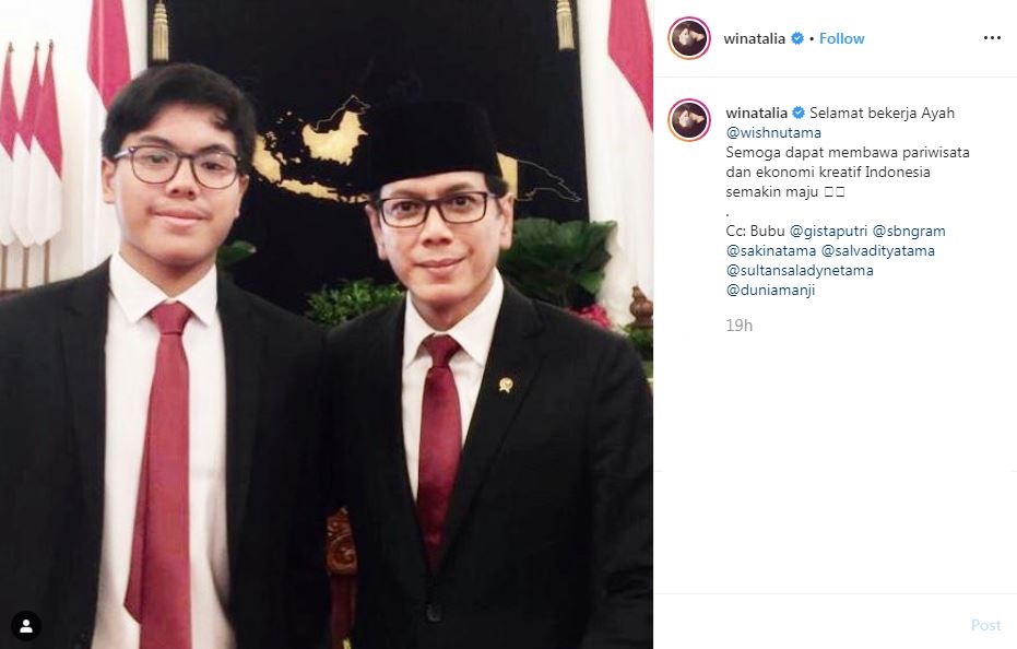 Wishnutama dilantik jadi menteri, mantan istri beri dukungan