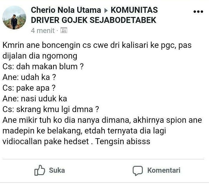 8 Momen obrolan salah sambung ojek online ini kocak