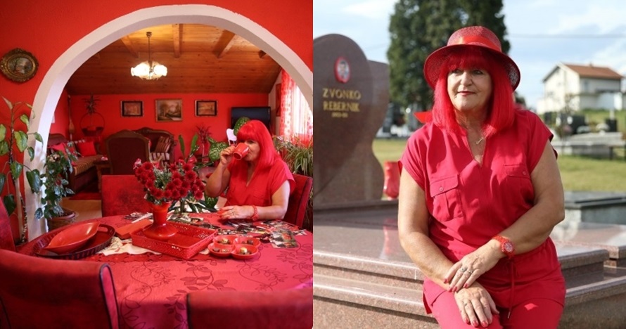 Perempuan ini terobsesi warna merah, kisahnya bikin geleng-geleng