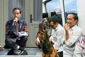 Selain duduk, 7 gaya khas Presiden Joko Widodo ini ikonik