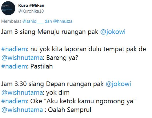 10 Dialog imajinatif Nadiem & Wishnutama jadi menteri baru, kocak