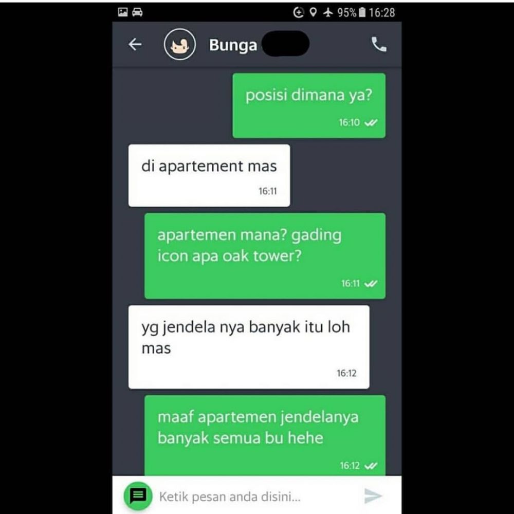10 Chat lucu pelanggan ojek online ngusilin driver ini kocak