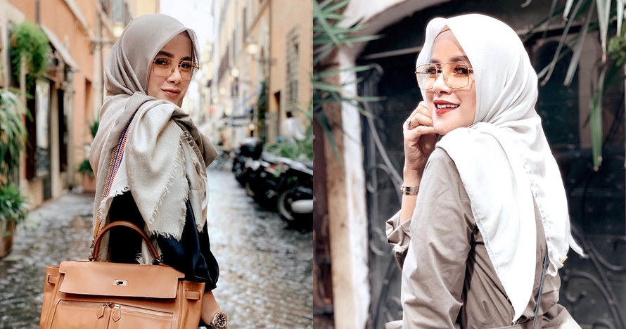 Olla Ramlan pemotretan, gaya hijab disebut mirip pohon pisang