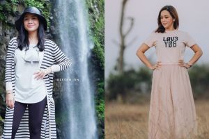 Nggak melulu terbuka, gaya 7 seleb liburan di alam ini panen pujian