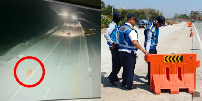 Viral pembatas jalan tol bergerak sendiri, ini fakta sebenarnya