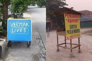 9 Spanduk tukang jahit ini absurdnya bikin mikir keras