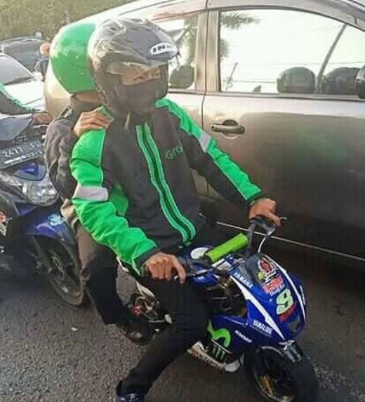 10 Kendaraan driver ojek online buat antar penumpang, kocak