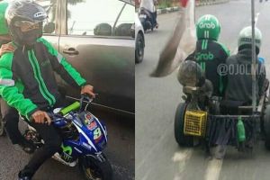 10 Kendaraan driver ojek online buat antar penumpang, kocak