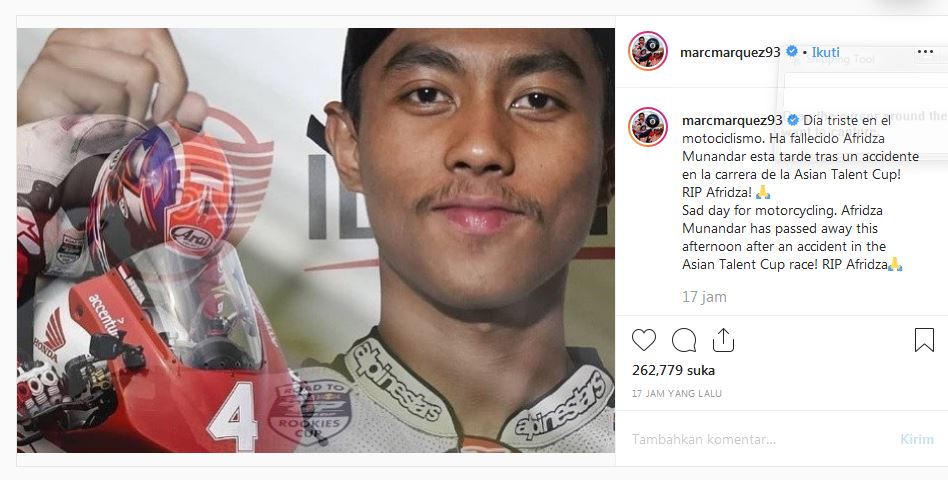 5 Fakta Afridza Munandar, pembalap Indonesia yang crash di Sepang