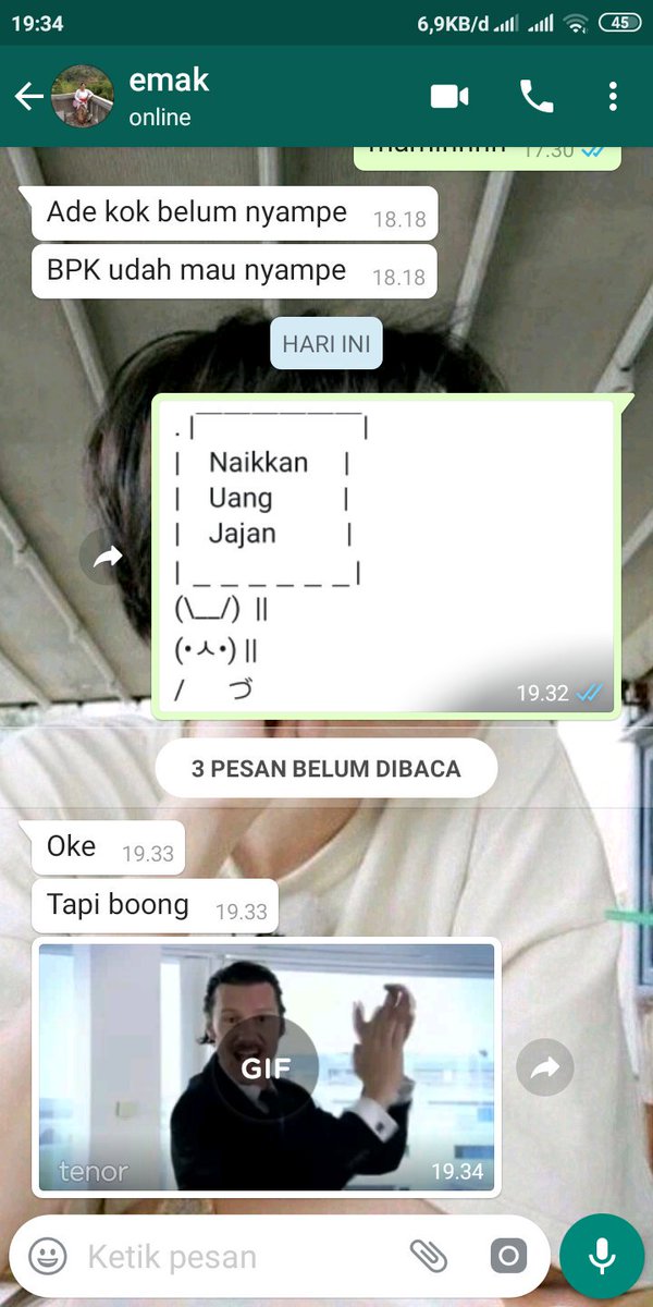 10 Chat lucu orangtua saat anak minta naikkan uang jajan