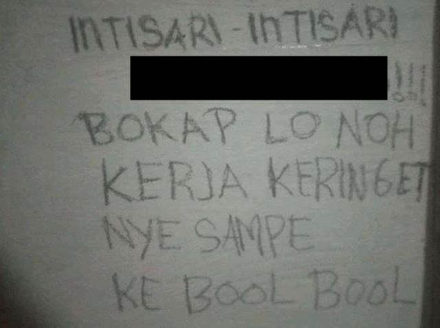 9 Tulisan di tembok nyindir anak kebanyakan gaya, ngena banget