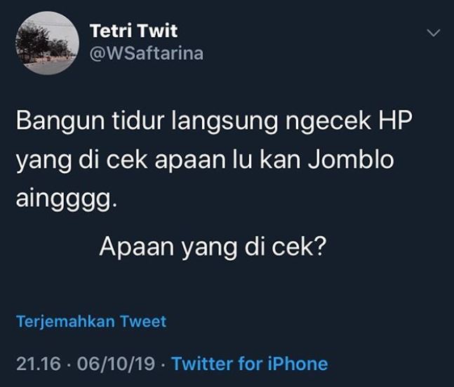 10 Cuitan lucu jomblo ngenes ini bikin tepuk jidat