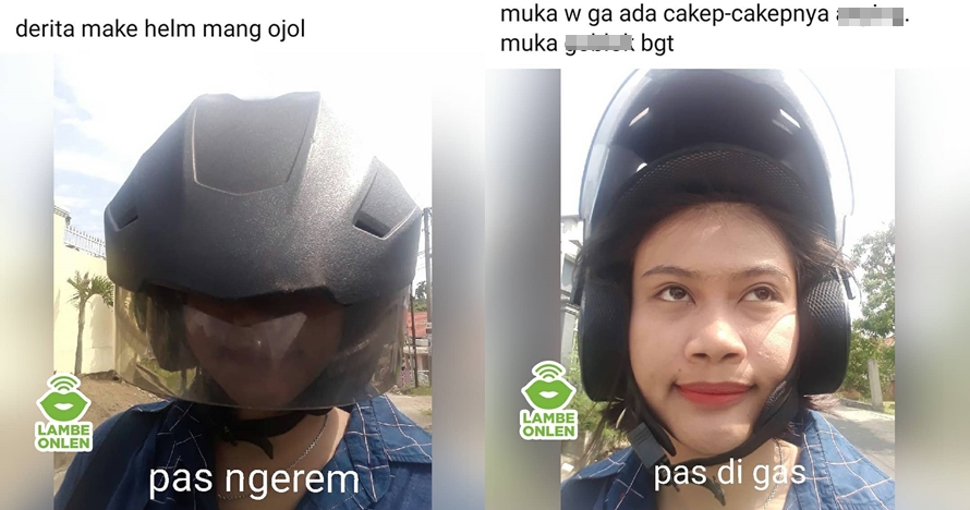 9 Momen apes pakai helm driver ojek online, kocak  