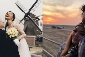 7 Potret bulan madu Rina Nose & Josscy, sempat kemalingan