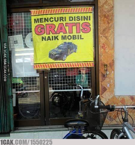 10 Peringatan lucu di toko ini bikin pencuri mikir dua kali