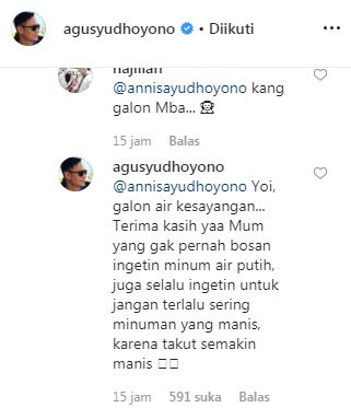 Momen Agus Yudhoyono dan Annisa Pohan berbalas pesan manis 