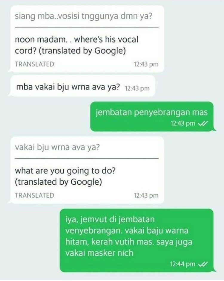 10 Chat terjemahan driver ojek online dan pelanggan ini absurd