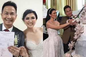 9 Momen resepsi pernikahan Delon Thamrin & Aida Chandra, meriah