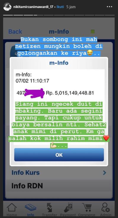 Saldo ATM dan deposito Nikita Mirzani bikin jiwa miskin bergejolak
