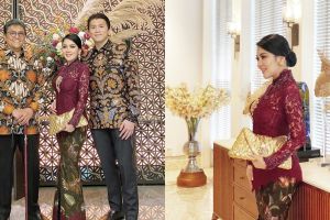 Cerita di balik pesona Syahrini berkebaya temani mertua kondangan