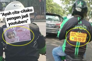 10 Tulisan promosi ala driver ojek online ini bikin salah fokus