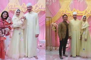 8 Momen akikah anak pertama Kartika Putri, serba kuning