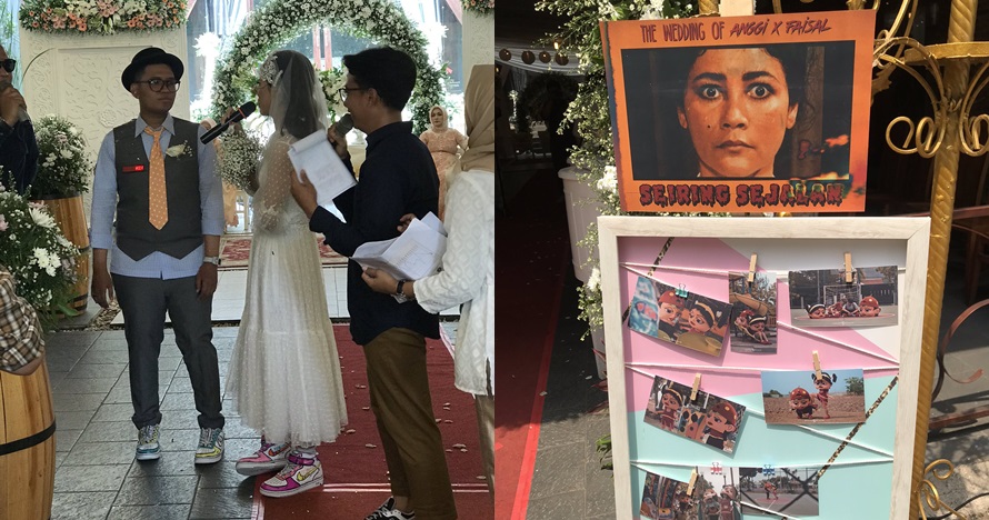 Konsep resepsi pasangan ini absurd, lagu nikah pakai Kera Sakti