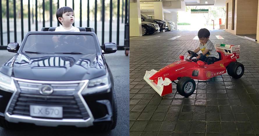 5 Momen Raphael Moeis dengan mainan mobil mini mewah