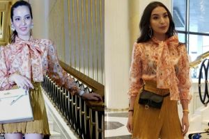 Momen kikuk Nia Ramadhani & Manohara pakai baju sama persis