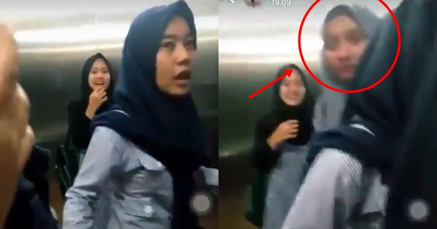 Heboh penampakan wanita berhijab di lift, hantu bukan ya?