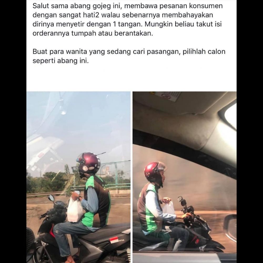 9 Momen lucu driver ojek online antar pesanan makanan, kocak