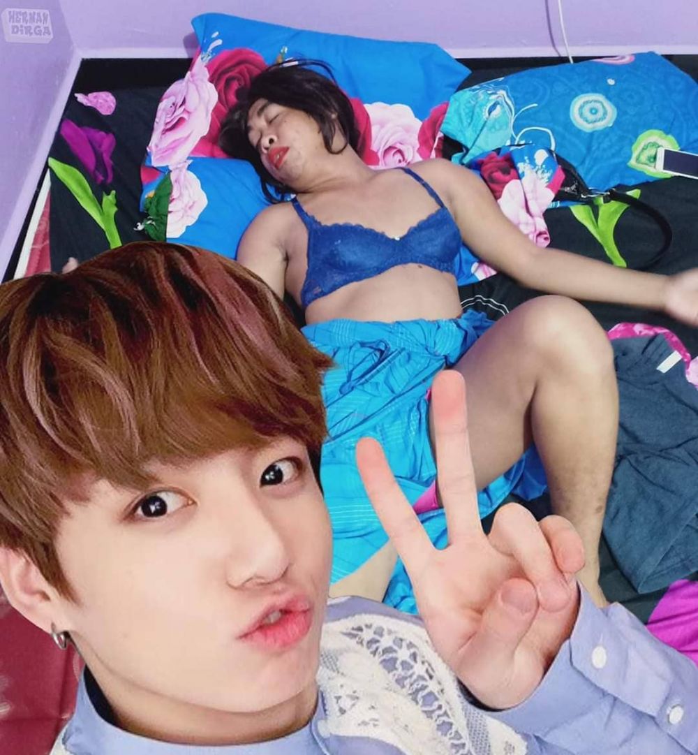 6 Foto editan Mimi Peri bareng artis Korea, bikin kesal