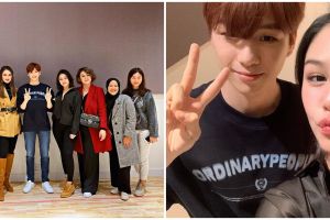 7 Momen Luna Maya dan Vanesha Prescilla bertemu Kang Daniel