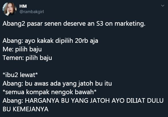 10 Cuitan lucu marketing pedagang pasar ini bikin cekikikan