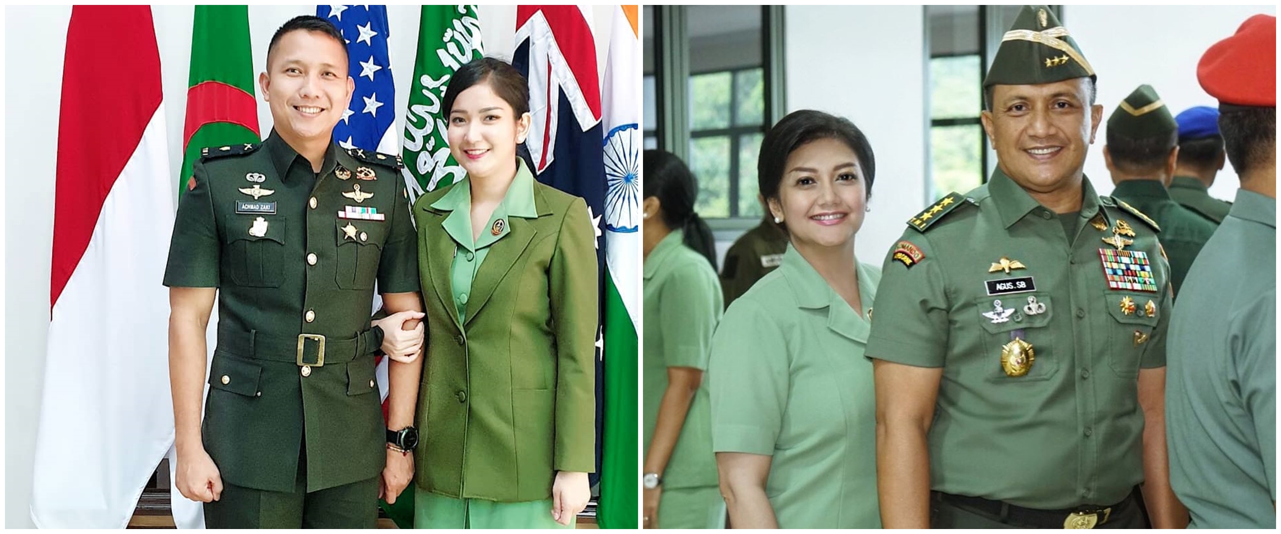 Beda gaya 5 seleb berseragam Persit & Bhayangkari vs keseharian