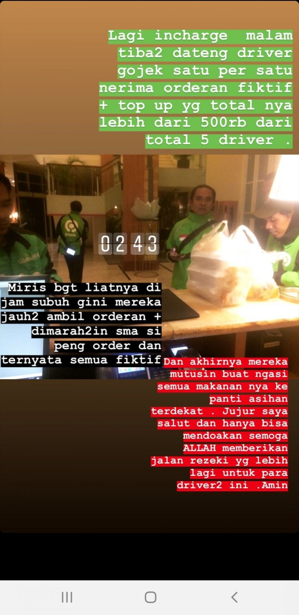 Viral order fiktif tengah malam, korbannya 5 driver sekaligus