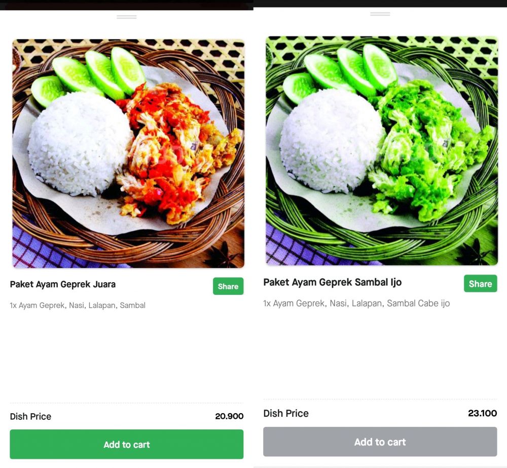 7 Foto menu makanan di aplikasi ojek online ini nyeleneh