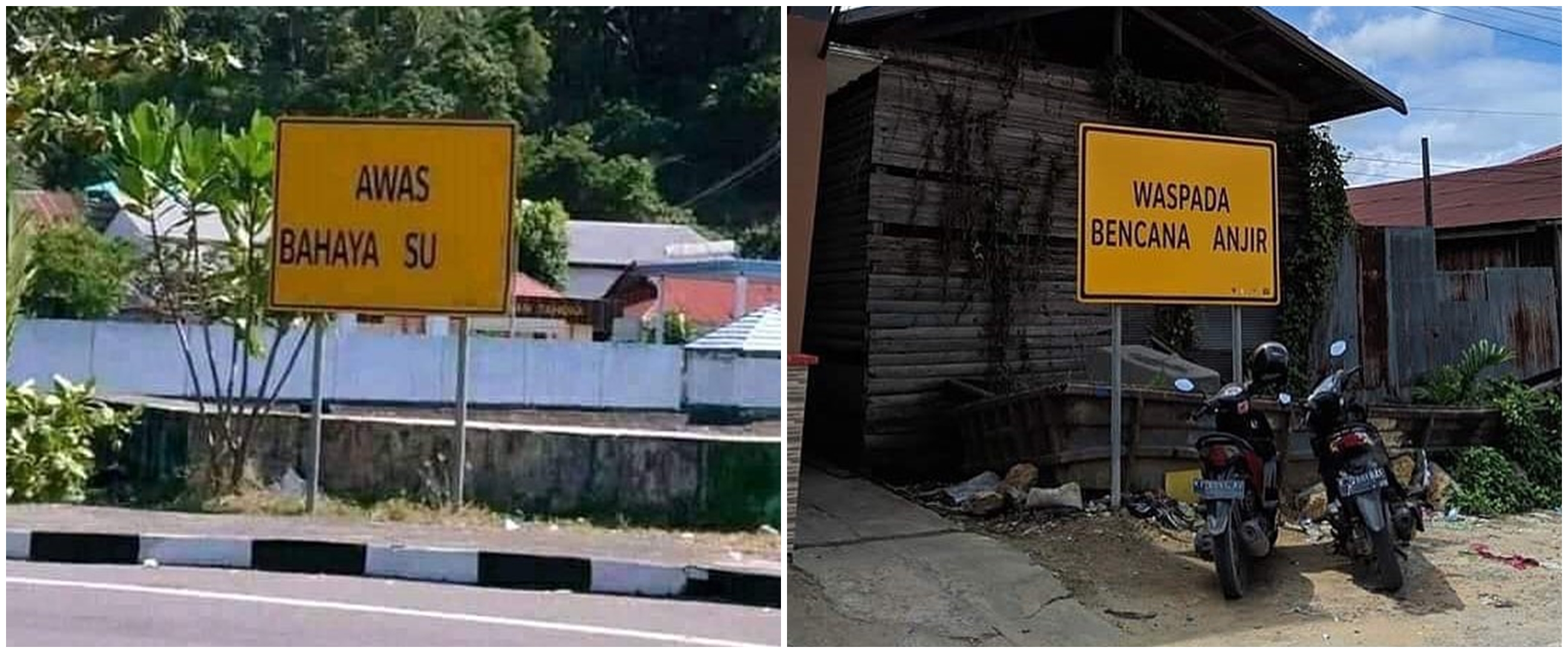 10 Papan peringatan bahaya ini endingnya bikin ngegas