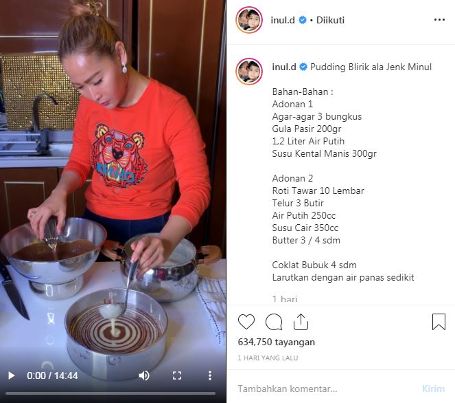 5 Resep kue kekinian ala Inul Daratista, bukti jago masak