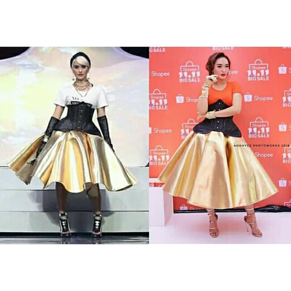 7 Momen Agnez Mo pakai baju yang sama persis seleb lain