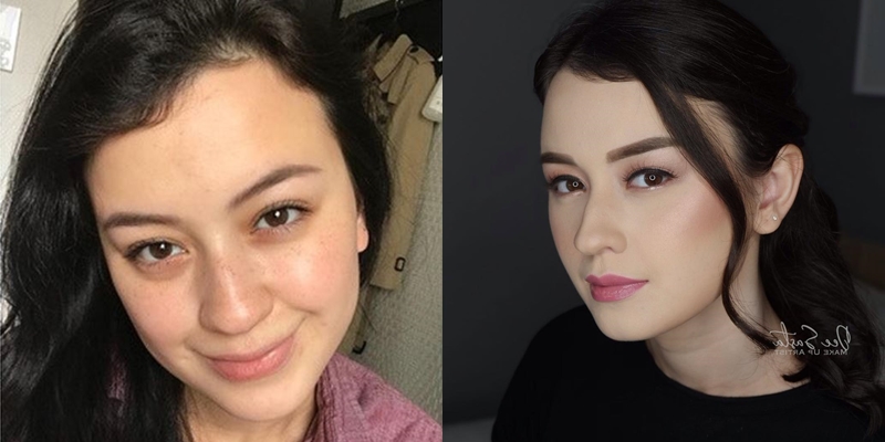Penampilan 10 aktris sinetron pakai vs tanpa makeup, manglingi