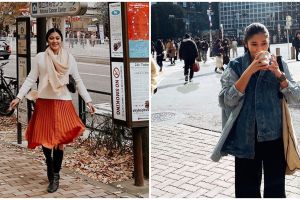 7 Momen liburan Naysila Mirdad di Jepang, 'dilamar' kakek-kakek