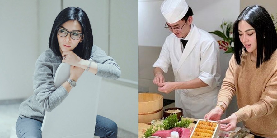 Belajar masak di rumah, Syahrini ungkap sudah bisa bikin sayur sup