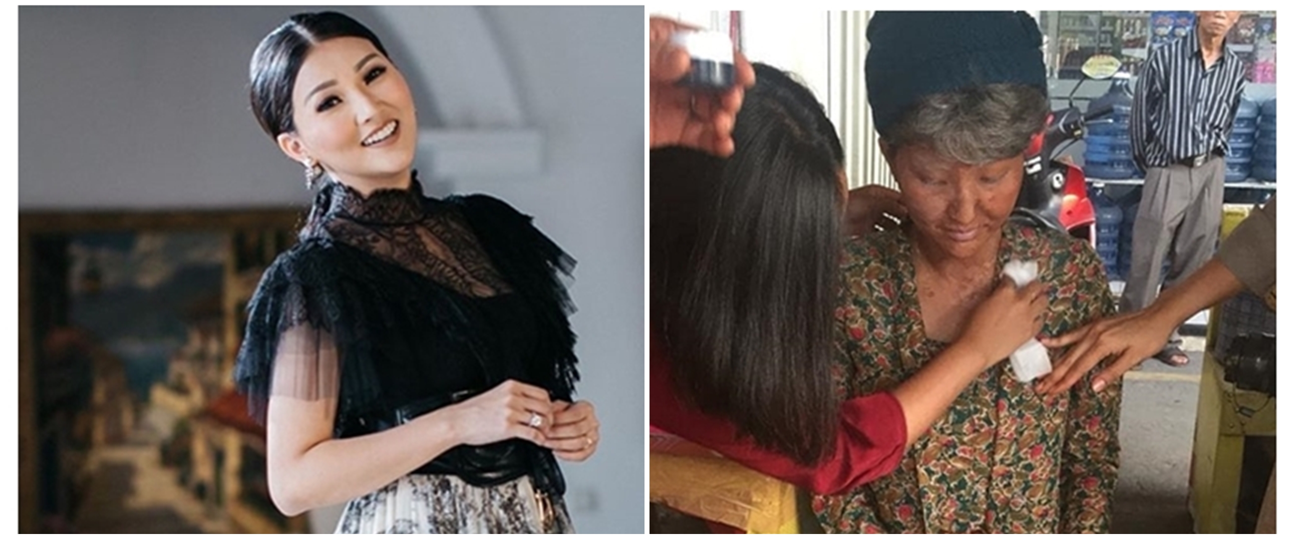 Penampilan 8 seleb berdandan jadi nenek ini manglingi